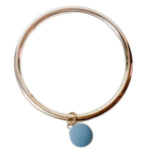 EUC 💞 Solid silver blue pendant bracelet